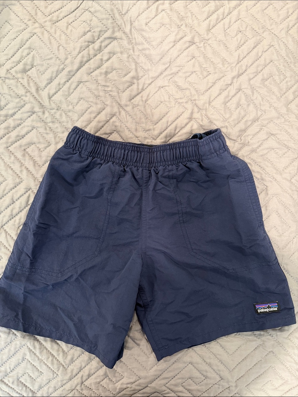 Patagonia Dark Navy Elastic Waist Outdoor Shorts